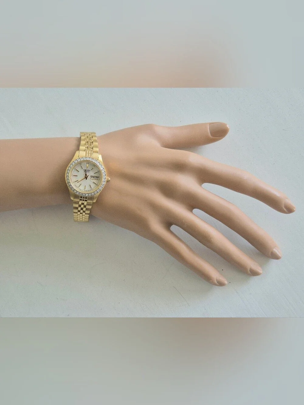 Citizen Gold-Tone Women's Crystal Bezel Bracelet Watch
